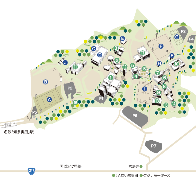 図:キャンパス俯瞰 図:キャンパス俯瞰