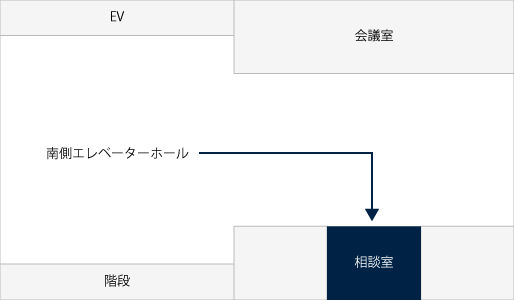 地図：所在地・学生相談室場所