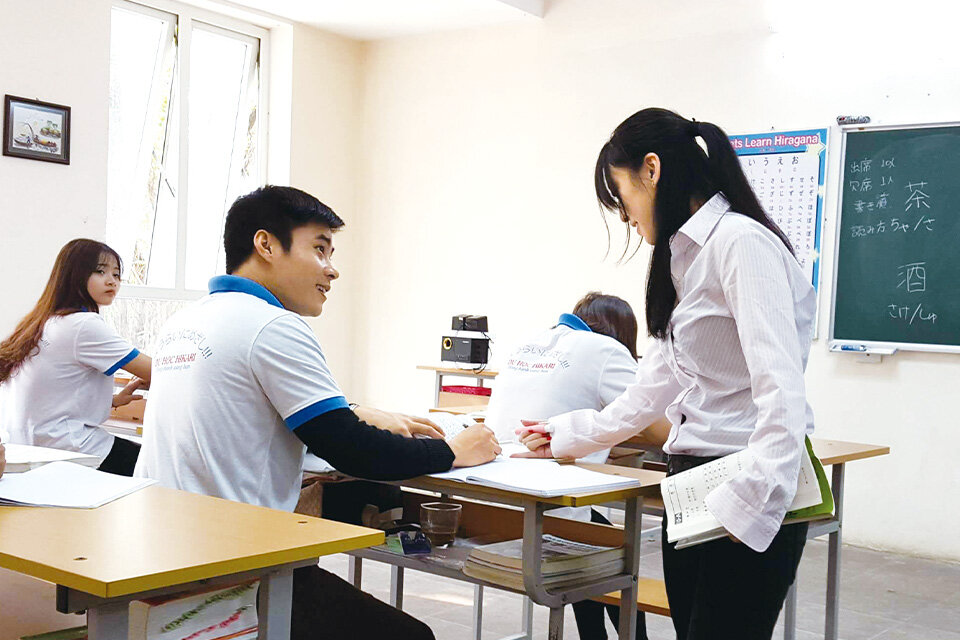 写真：日本語教師養成に向けたプログラムの様子