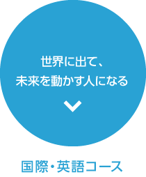 世界に出て、未来を動かす人になる　国際・英語コース